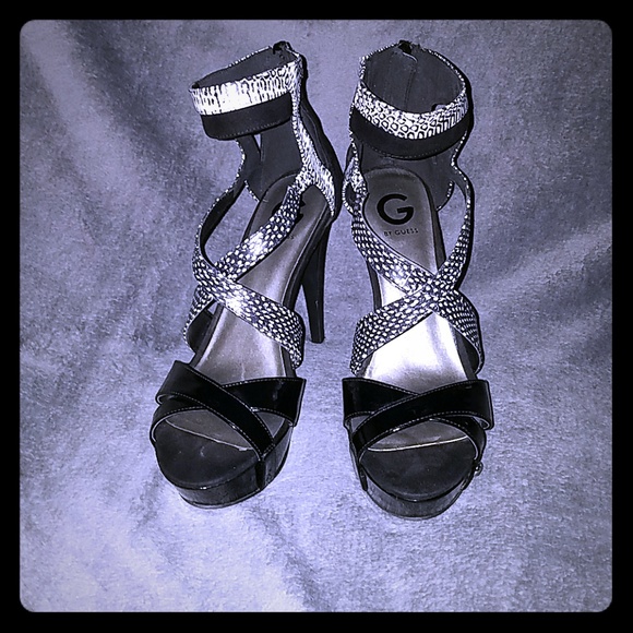 Guess Shoes - Guess black strappy heels